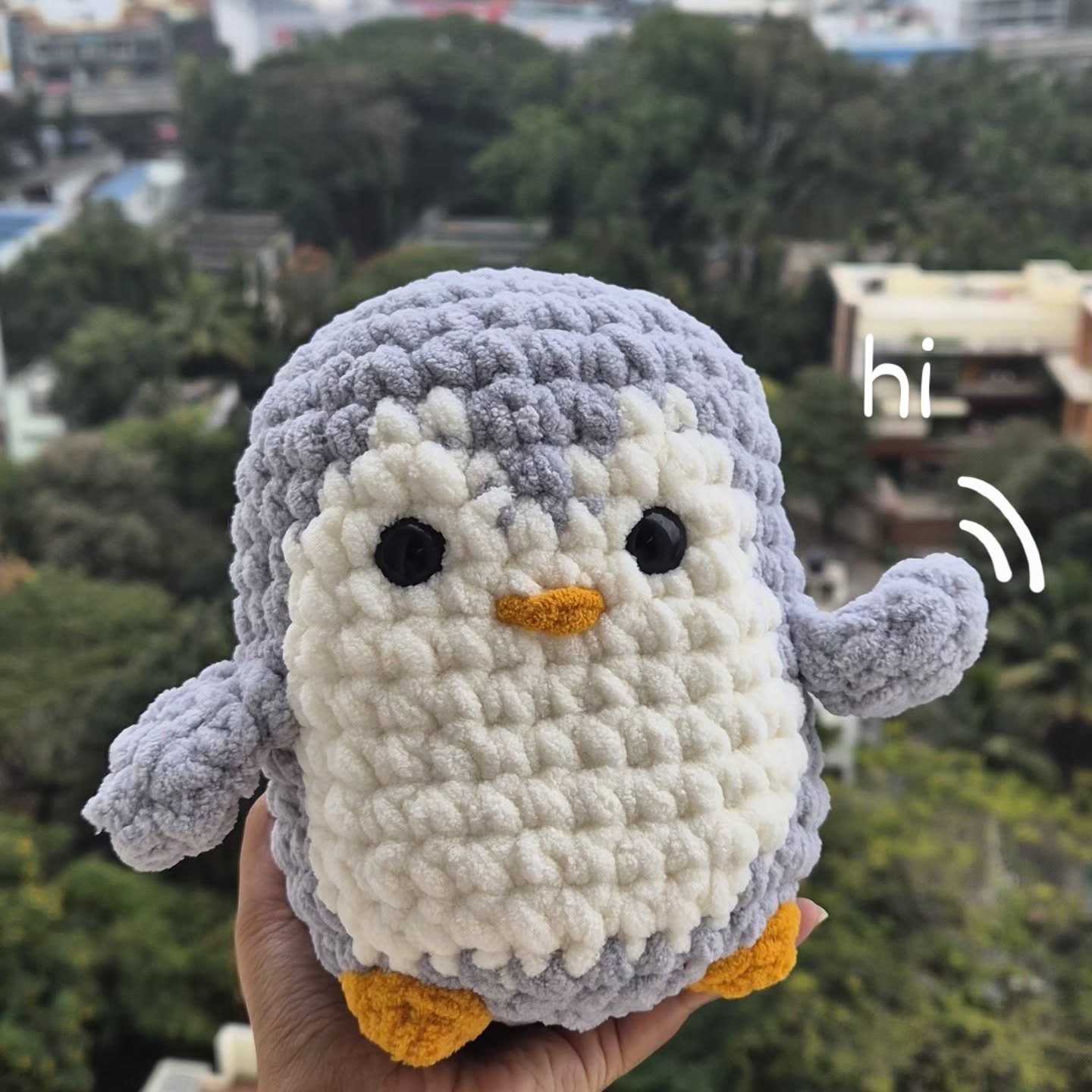 Crochet Penguin Plush, handmade crochet product